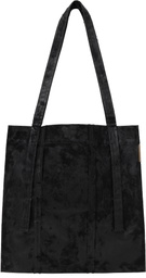 CARNET-ARCHIVE Black Hand Coated Weathered Wall Tote