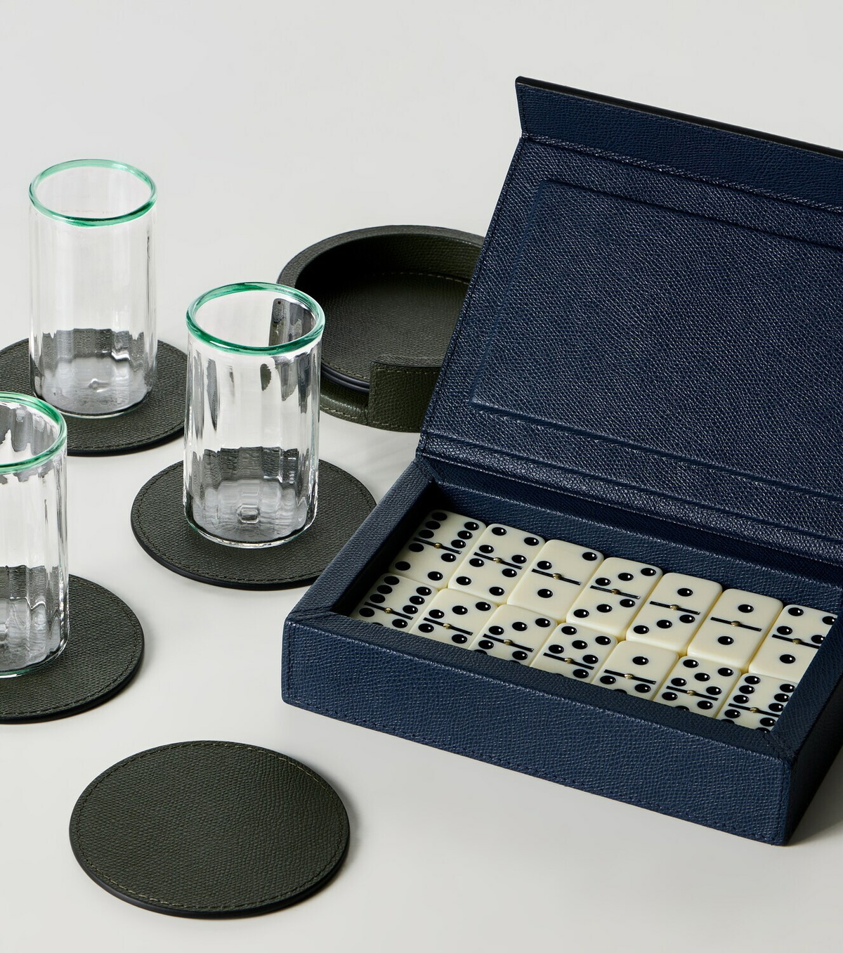 Giobagnara Parma leather domino set