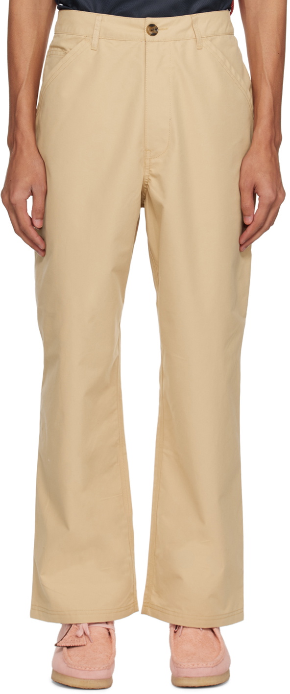 Photo: Pop Trading Company Beige Worker Trousers
