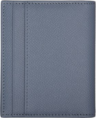 Ferragamo Blue Gancini Window Credit Card Holder