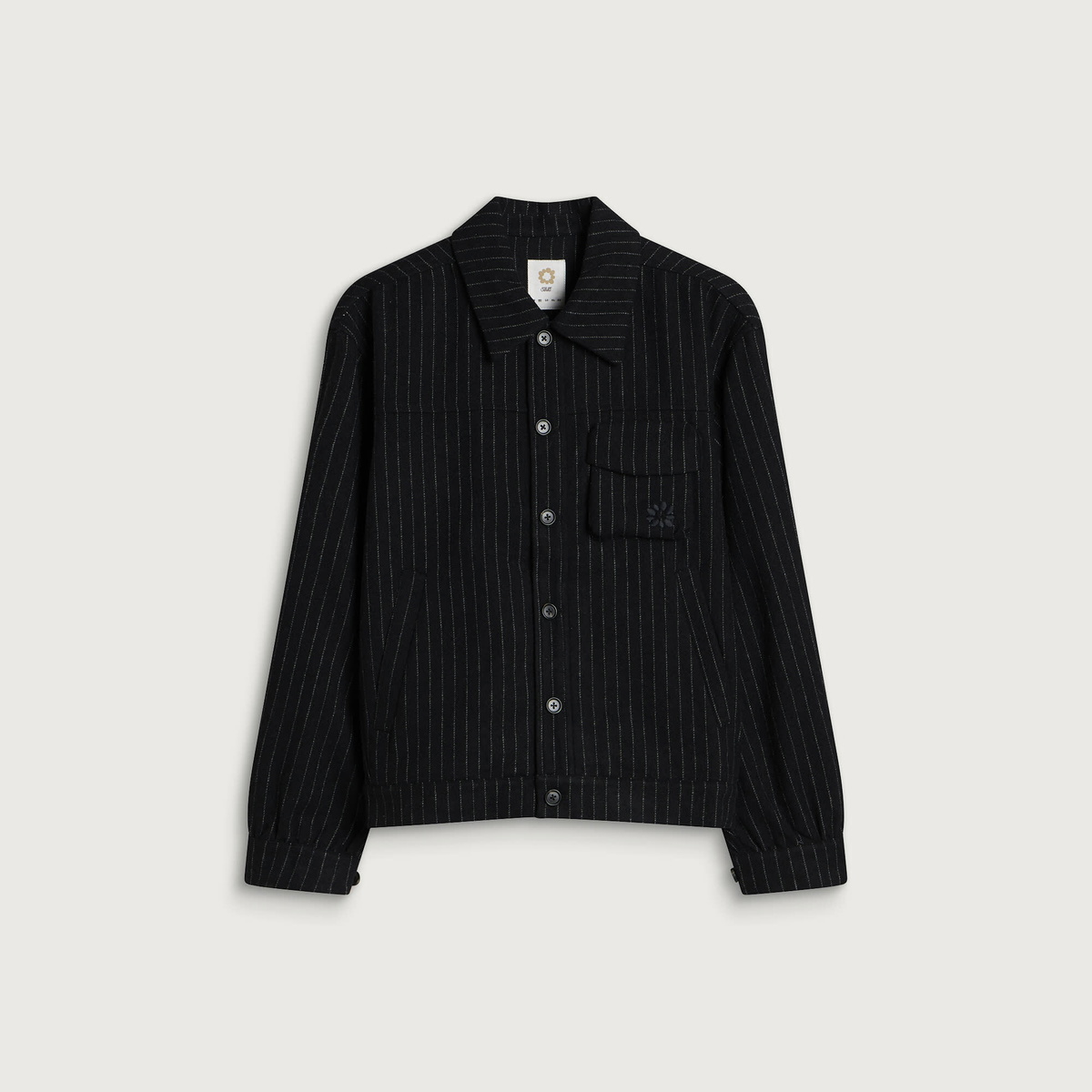 Gander Men's Peninne Shirt in Black Pinstripe