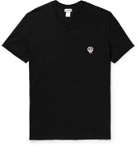 DOLCE & GABBANA - Slim-Fit Logo-Appliquéd Stretch-Cotton Jersey T-Shirt - Black