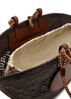 Stella Mccartney Logo Large Raffia Tote bag - Black - One Size