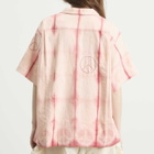 Story mfg. Women's Greetings Shirt in Pink Peace Clamp