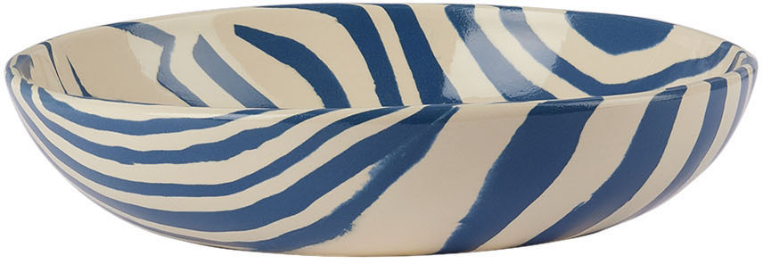Henry Holland Studio Blue & White Stripe Pasta Bowl