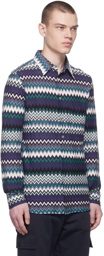 Missoni Blue Chevron Shirt