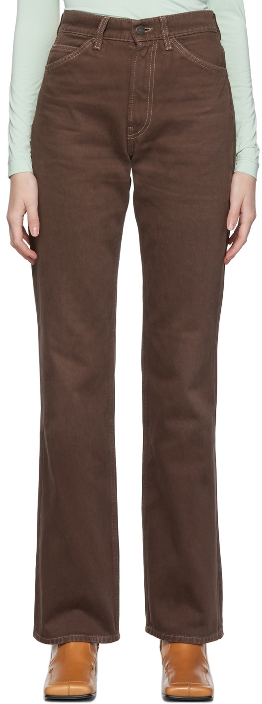 Acne Studios Brown 1977 Bootcut Fit Jeans Acne Studios