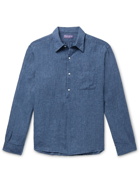 Ralph Lauren Purple label - Ryland Linen-Chambray Half-Placket Shirt - Blue