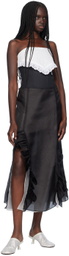Sandy Liang Black Pinto Corset Top