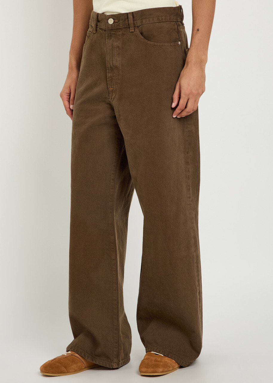 The Elder Statesman Hunter Wide-leg Jeans Brown