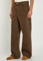 The Elder Statesman Hunter Wide-leg Jeans Brown
