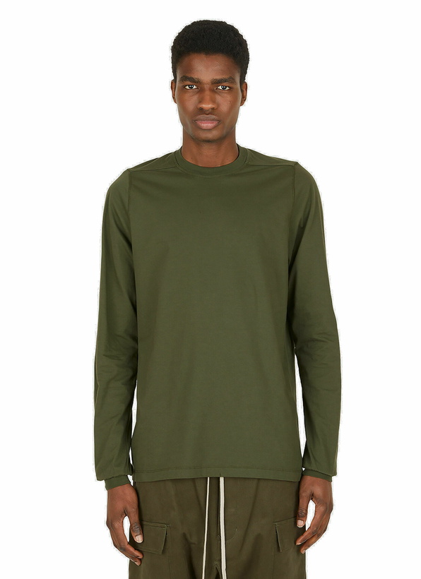 Photo: Crewneck Long Sleeve T-Shirt in Green