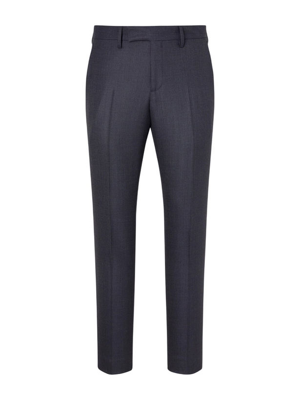 Photo: Lardini - Straight-Leg Wool Suit Trousers - Blue
