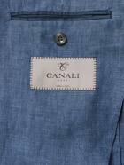 Canali - Unstrctured Linen Suit Jacket - Blue