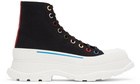 Alexander McQueen Black High Tread Slick Sneakers