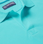 Vilebrequin - Palatin Contrast-Tipped Cotton-Piqué Polo Shirt - Blue