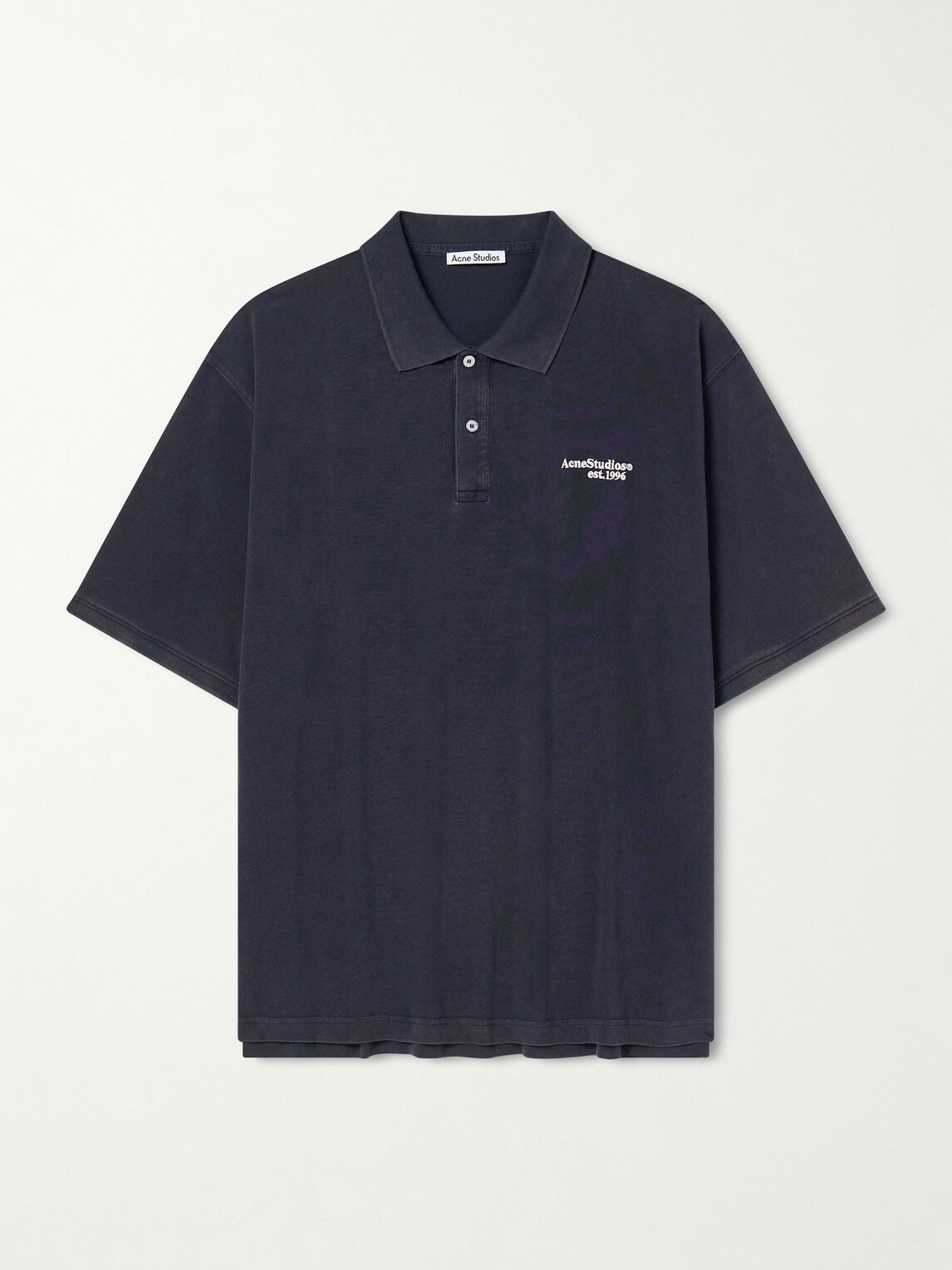 Acne Studios - Egnes Logo-Embroidered Cotton Piqué Polo Shirt - Black