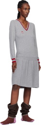 Kiko Kostadinov Gray Vivian Jumper Midi Dress