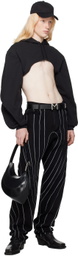 Mugler Black Logo Belt