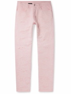 Givenchy - Slim-Fit Distressed Jeans - Pink