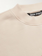 Palm Angels - Logo-Appliquéd Cotton-Jersey Sweatshirt - Neutrals