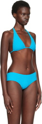 Fruity Booty Blue Halter Bikini Top