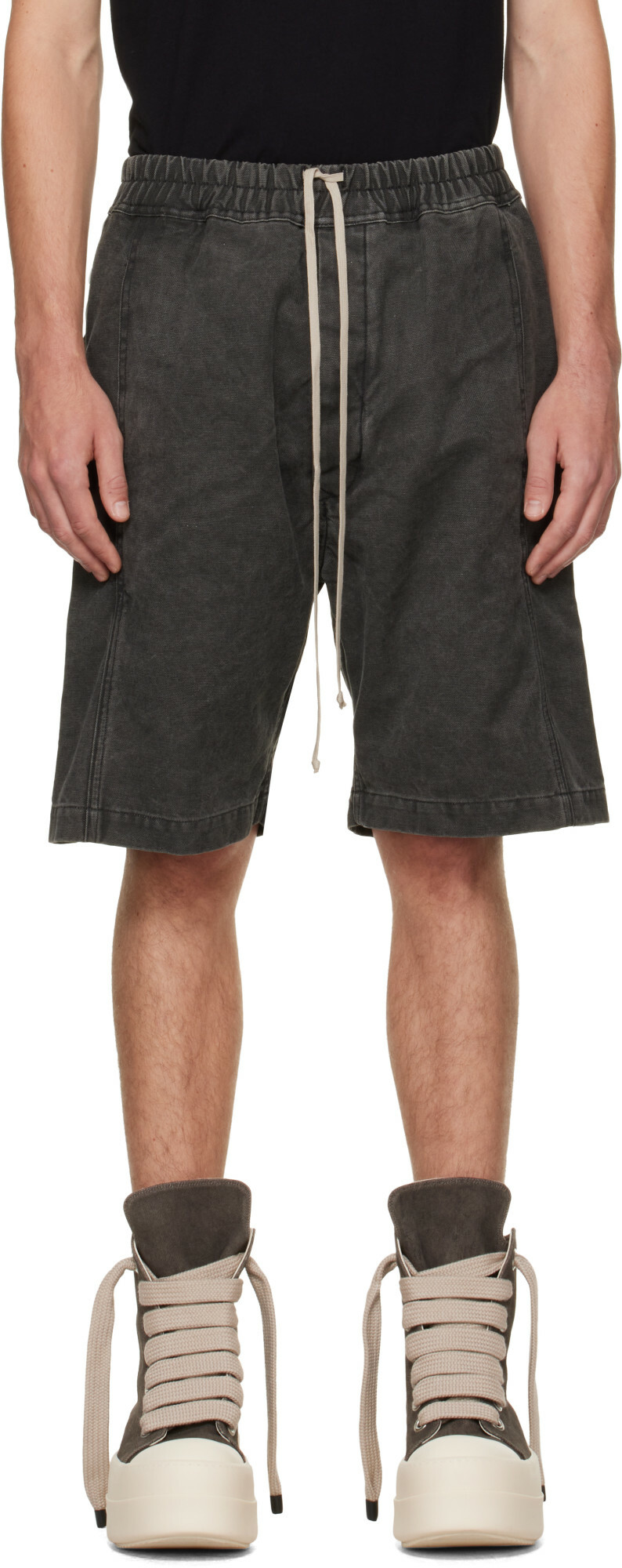Rick Owens DRKSHDW Gray Tower Pusher Shorts