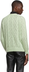 Ernest W. Baker Green Merino Wool Cardigan