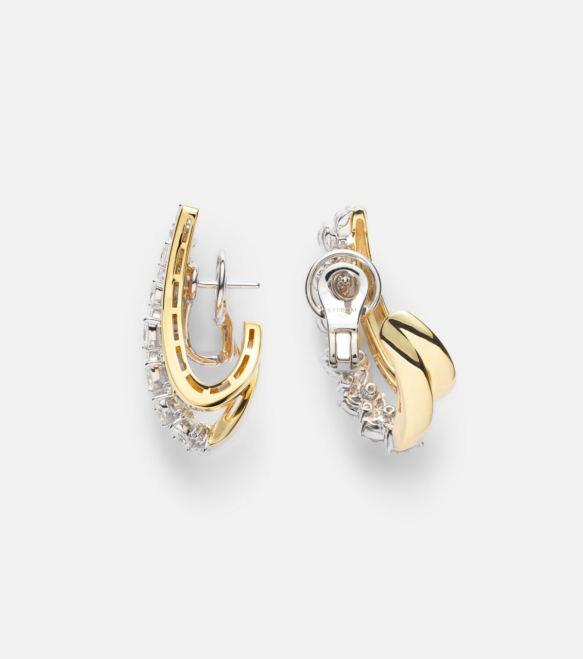 Yeprem Golden Strada 18kt gold earrings with diamonds