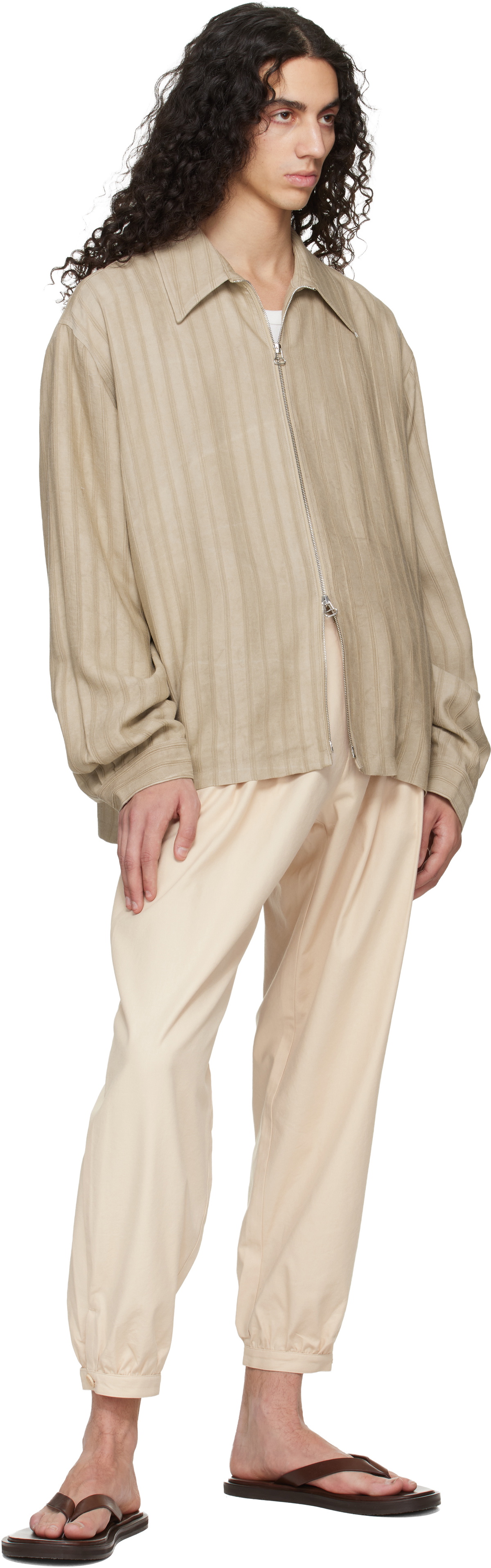colbo Off-White Gathering Trousers