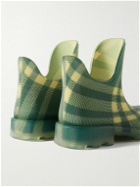 Burberry - Checked Rubber Ankle Boots - Green