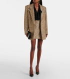 Alessandra Rich Lamé tweed miniskirt