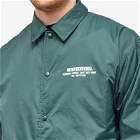Neighborhood Men's Windbreaker Coach Jacket in Green