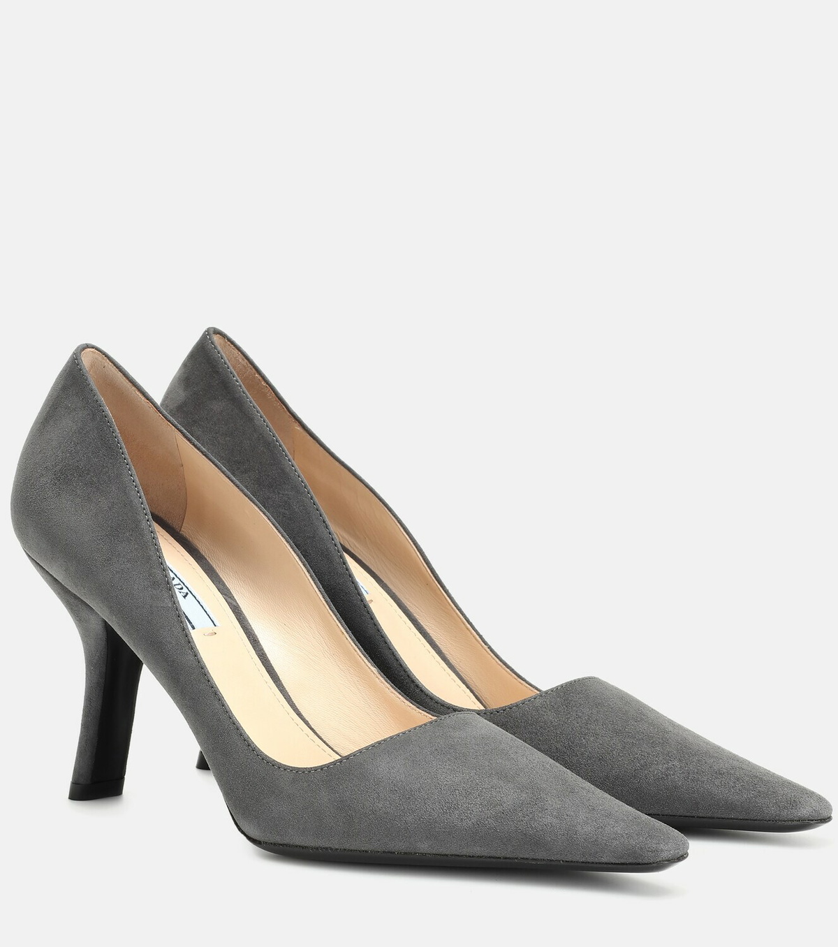 Prada suede outlet heels