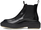 Adieu Black Polished Type 155 Chelsea Boots