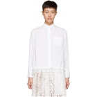 Sacai White Drawstring and Lace Shirt