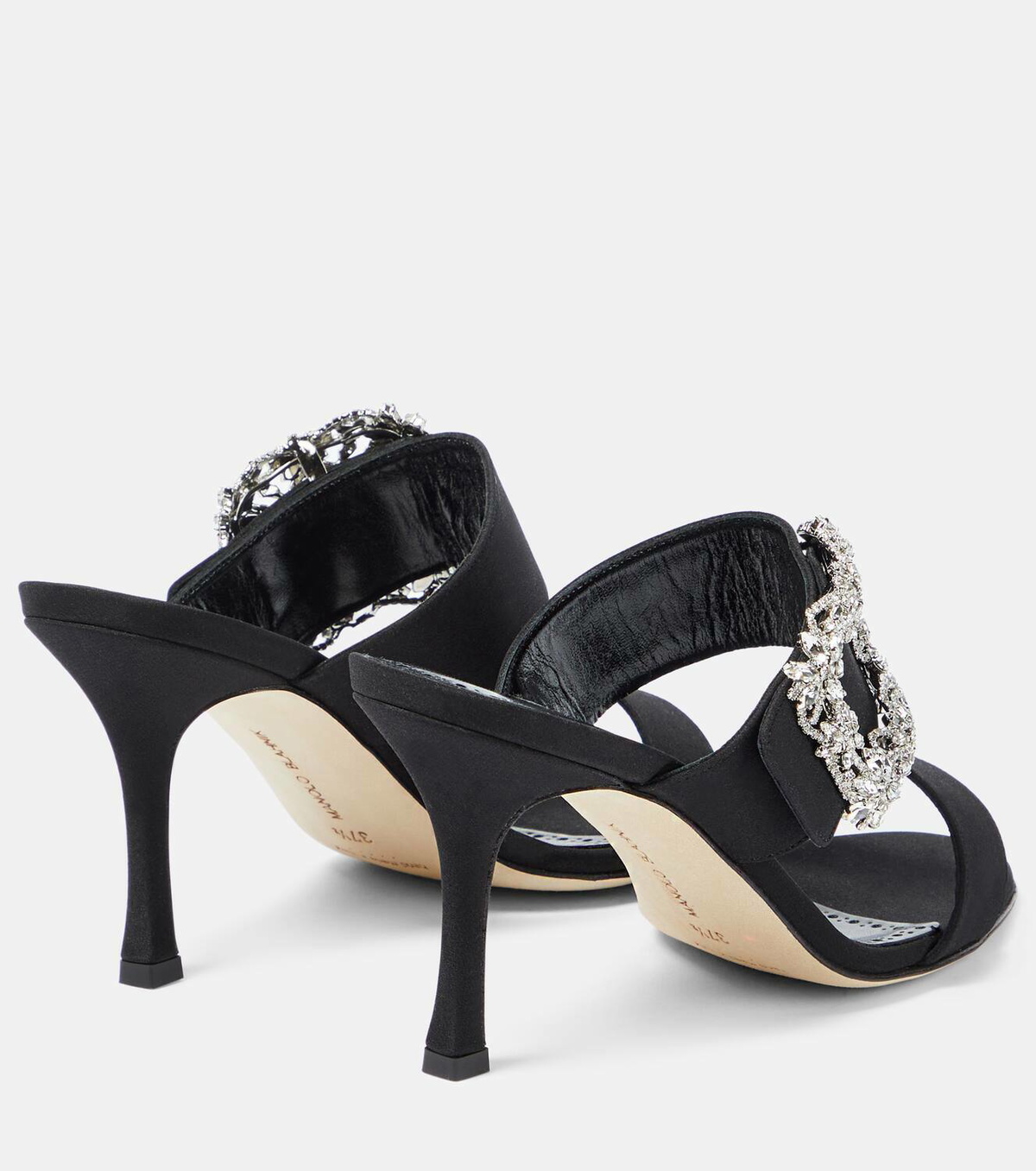 Manolo Blahnik Women Blue Satin Elhob Sandals main image 1