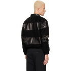 Ernest W. Baker Black Leather & Suede Sailor Jacket