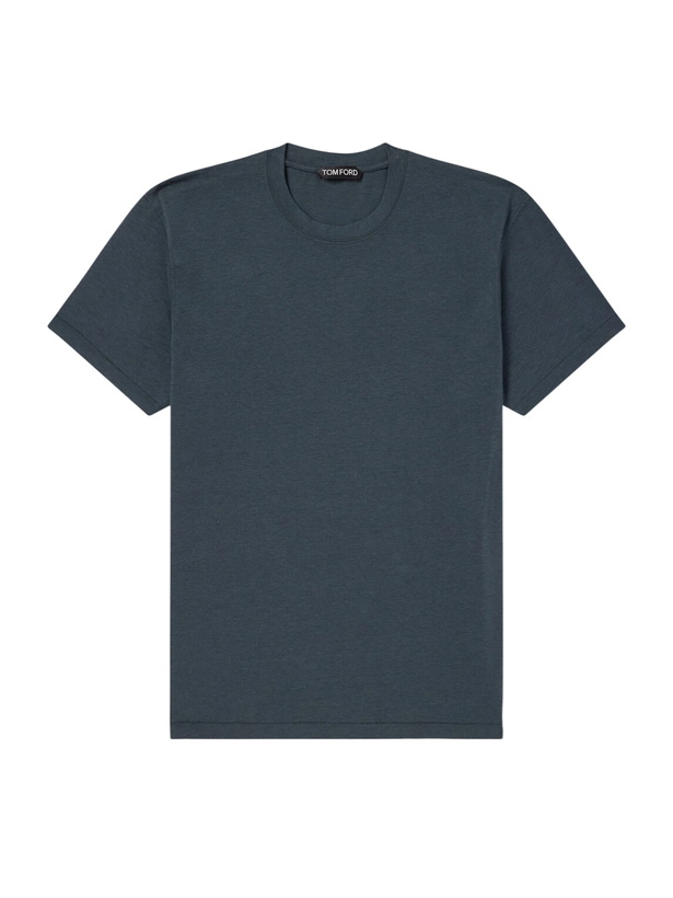 Photo: TOM FORD - Lyocell and Cotton-Blend T-Shirt - Green