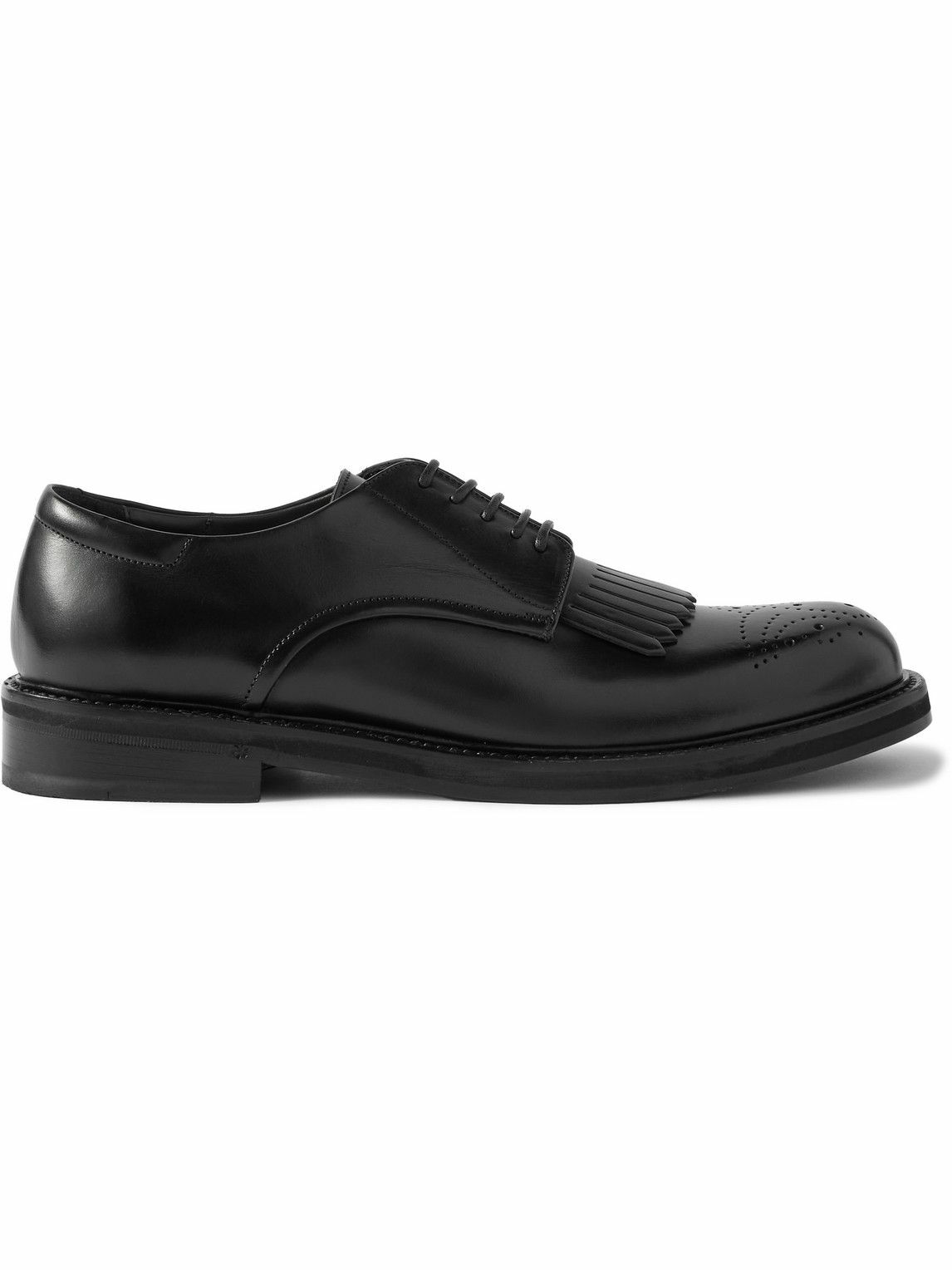 Canali - Fringed Leather Brogues - Black