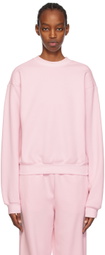 SKIMS Pink Cotton Fleece Classic Crewneck Sweatshirt