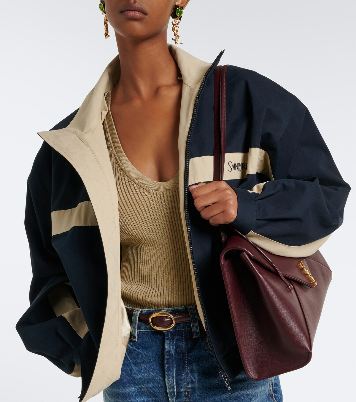 Saint Laurent Simone Medium leather shoulder bag