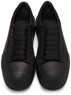 Alexander McQueen Black Deck Lace-Up Plimsoll Sneakers