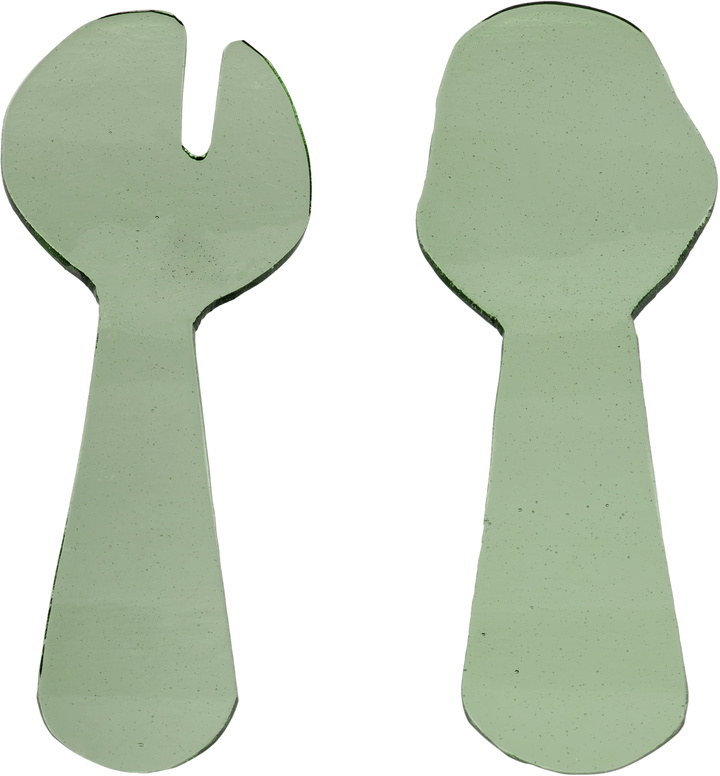 Photo: Los Objetos Decorativos Green Glass Flatware Set