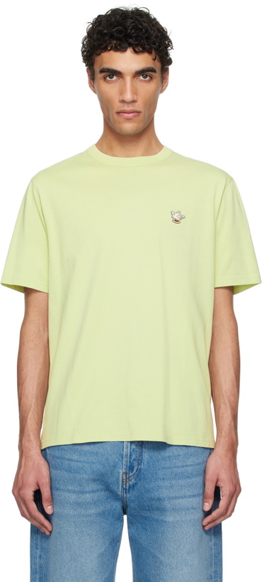 Photo: Maison Kitsuné Green Barista Fox Patch Relax T-shirt