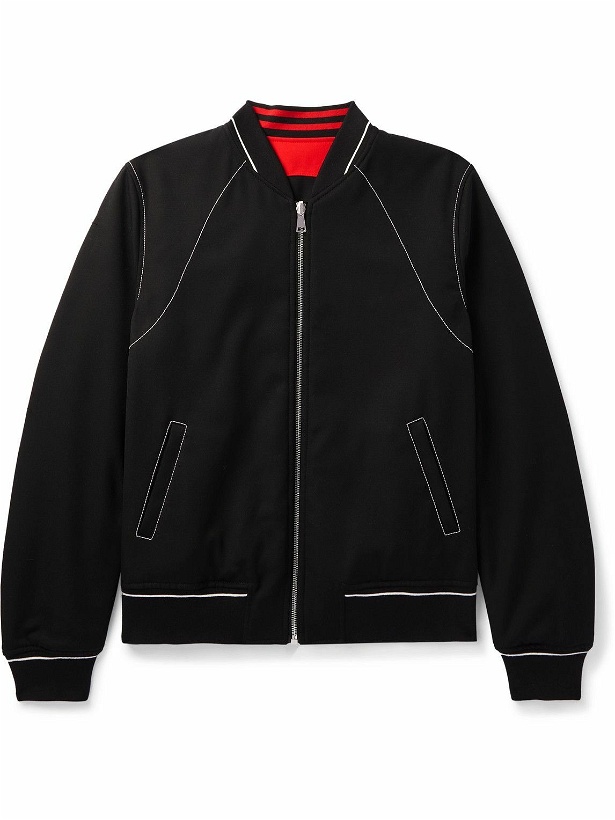 Photo: Alexander McQueen - Reversible Colour-Block Grain de Poudre Wool Jacket - Black
