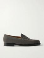 John Lobb - Lopez Suede Penny Loafers - Gray