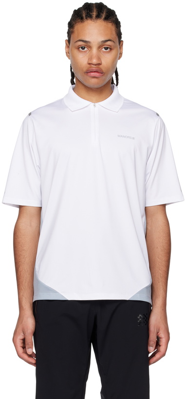 Photo: Manors Golf White Zip Polo