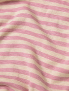 Folk - Striped Slub Cotton-Jersey T-Shirt - Pink