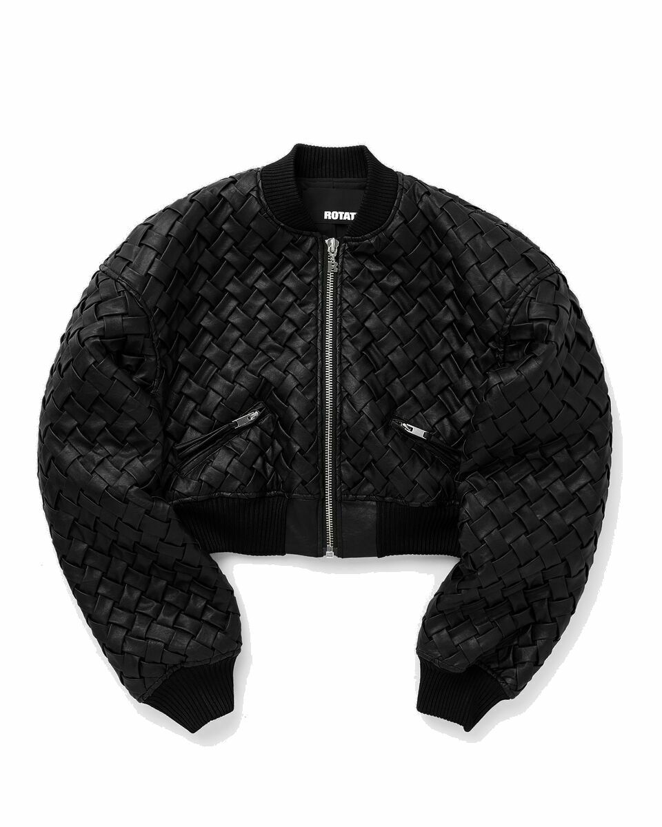 ROTATE BIRGER CHRISTENSEN Nina woven recycled faux leather bomber